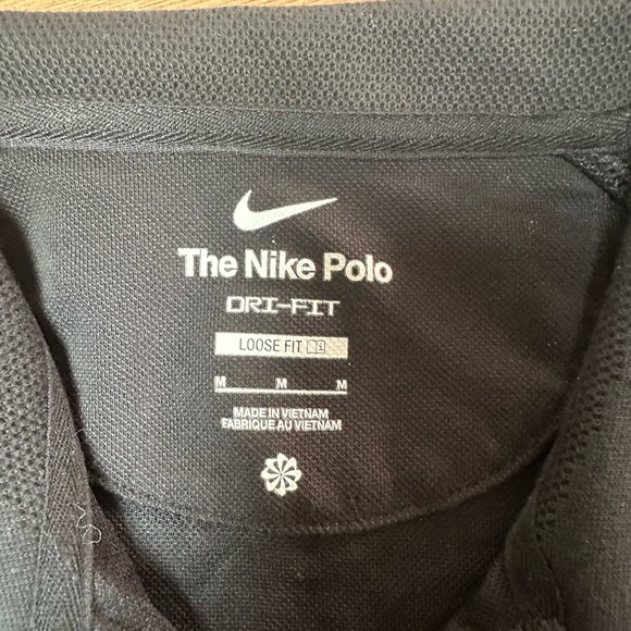 Nike Dri-FIT Cropped‎ Polo Shirt Black Loose Fit DC3426-010 Womens Size M - Picture 2 of 9
